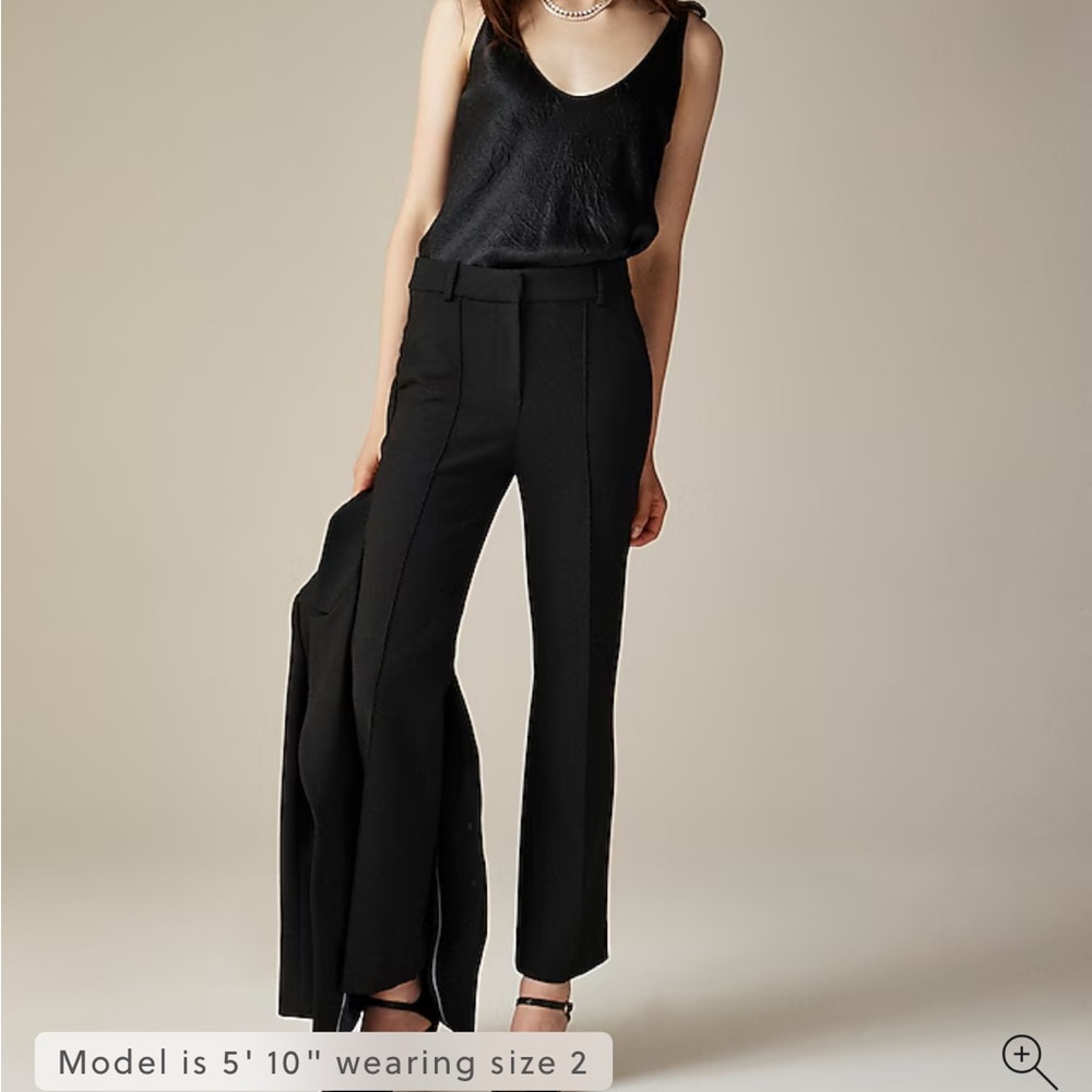 J Crew Cropped Natalia Black Pant in 4 way stretch, NWT